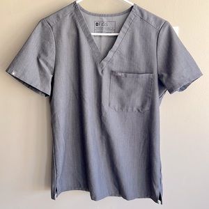Figs Catarina One-pocket Scrub Top - Graphite